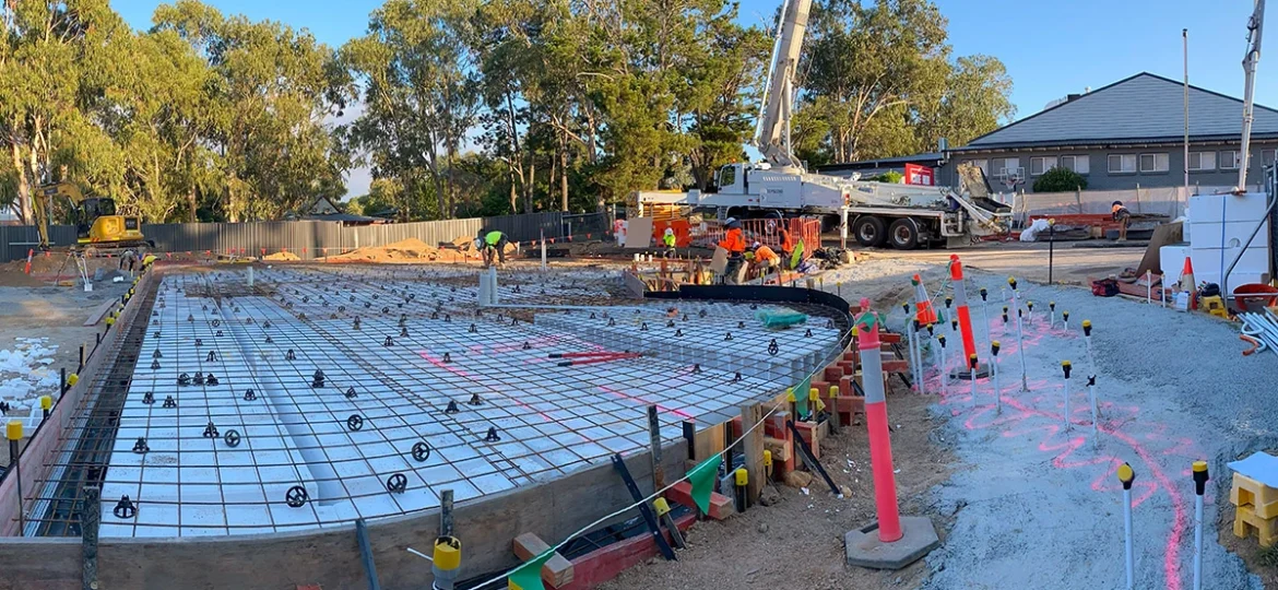 commercial concreting slab